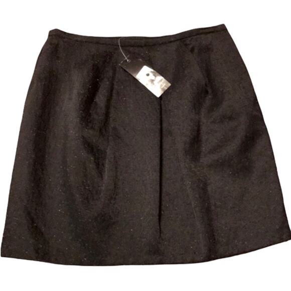 NWT Lida Baday Sparkle Grey Wool & Silk Skirt Size 8 - Picture 1 of 11